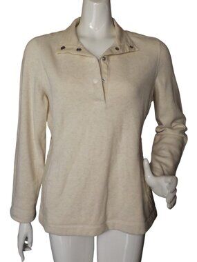 new TOMMY BAHAMA Sweatshirt, M, Aruba Linen Hybrid, Quilting, Snap Collar Pocket